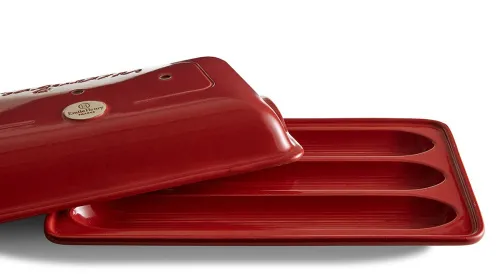 Emile Henry Форма для выпечки багетов 39х24 см, цвет: гранат