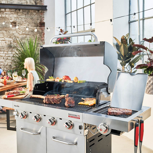 Char-Broil Professional PRO 4S 4-х горелочный, газовый гриль нержавеющая сталь