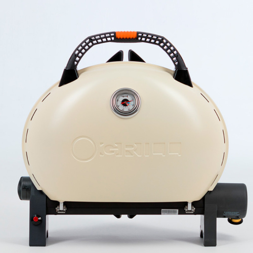 Pro Iroda O-GRILL 500M bicolor гриль газовый переносной, черный-кремовый + адаптер А