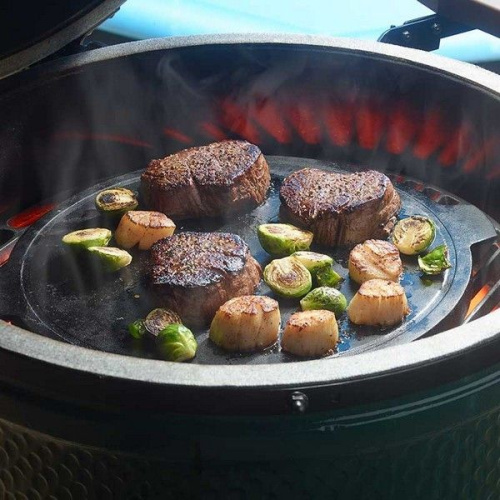 Big Green Egg Керамический гриль размер L с модульной подставкой в комбинации со шкафом