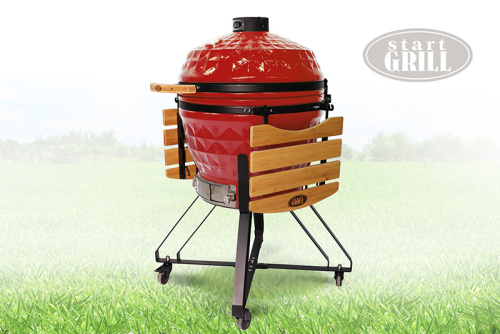 Start Grill PRO Керамический гриль, 61 см (24 дюйма), красный