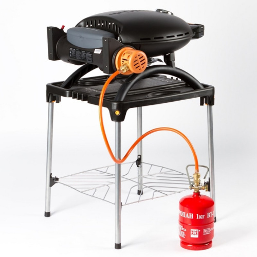 Pro Iroda O-GRILL 800T гриль газовый переносной черный + адаптер А