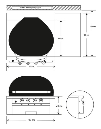 Керамический гриль Primo Oval Family All in One с мобильной подставкой и складными столиками