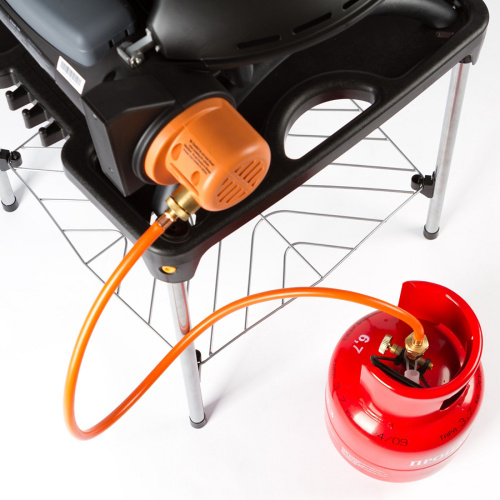 Pro Iroda O-GRILL 500M bicolor гриль газовый переносной, черный-кремовый + адаптер А