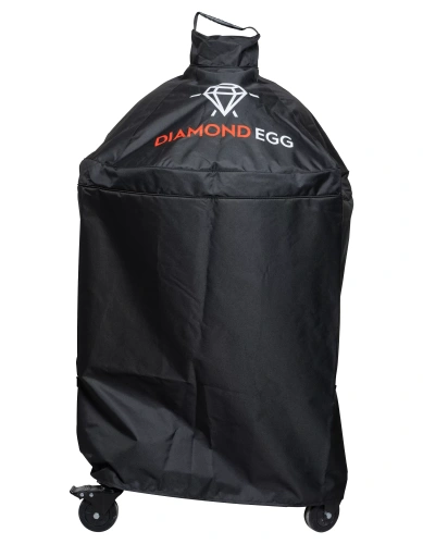 DIAMOND EGG LEGEND Керамический гриль со столиками и ножками, 57 см, черный (DEEP BLACK)