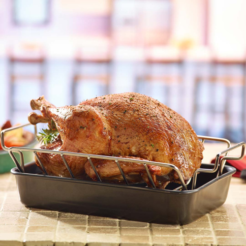 Big Green Egg Решётка для рёбрышек, V-образная, двухсторонняя, стальная, 4 секции, для гриля S/M